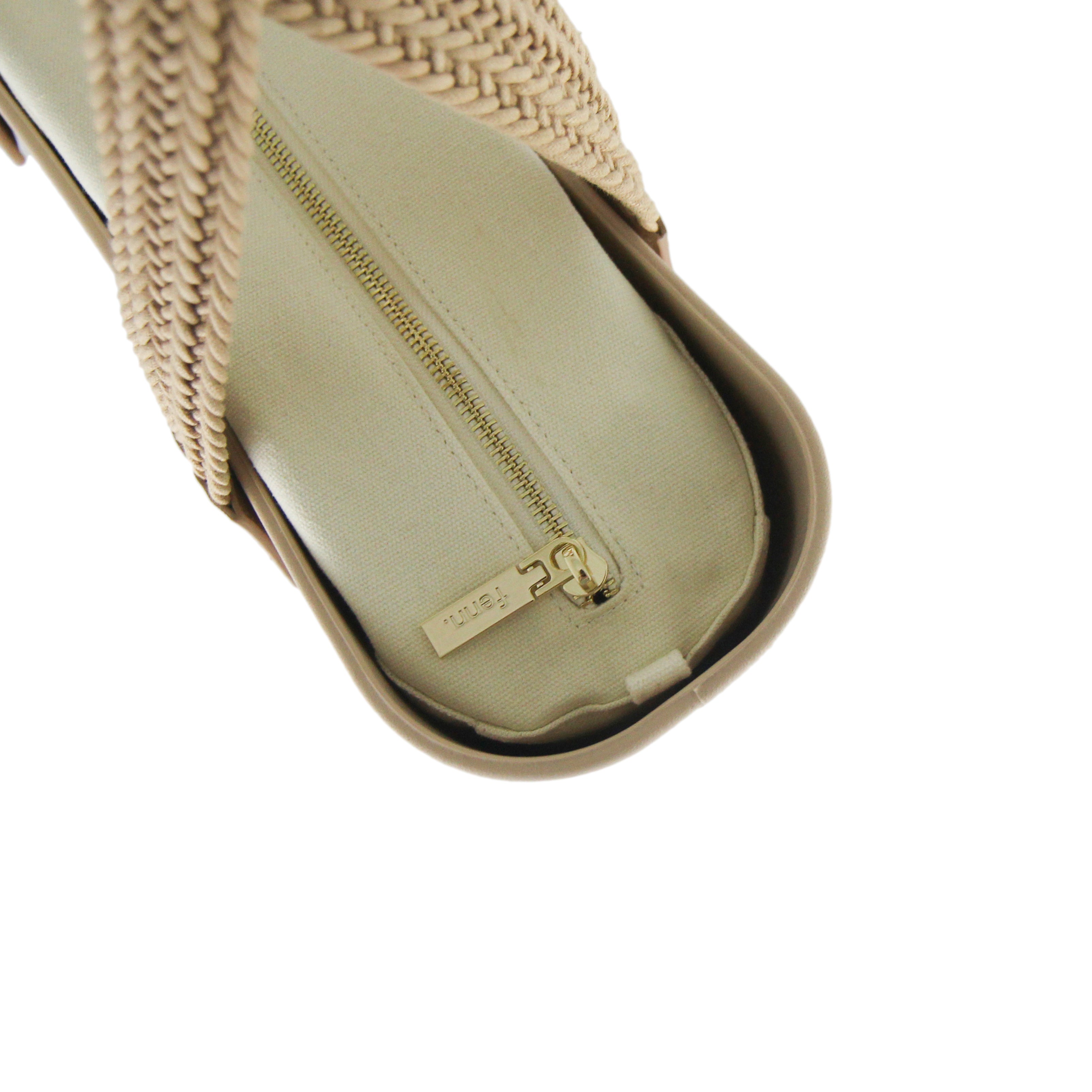 Original SAND with beige canvas inner and woven handles