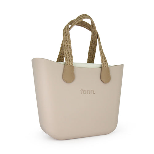 Original SAND with beige canvas inner and woven handles