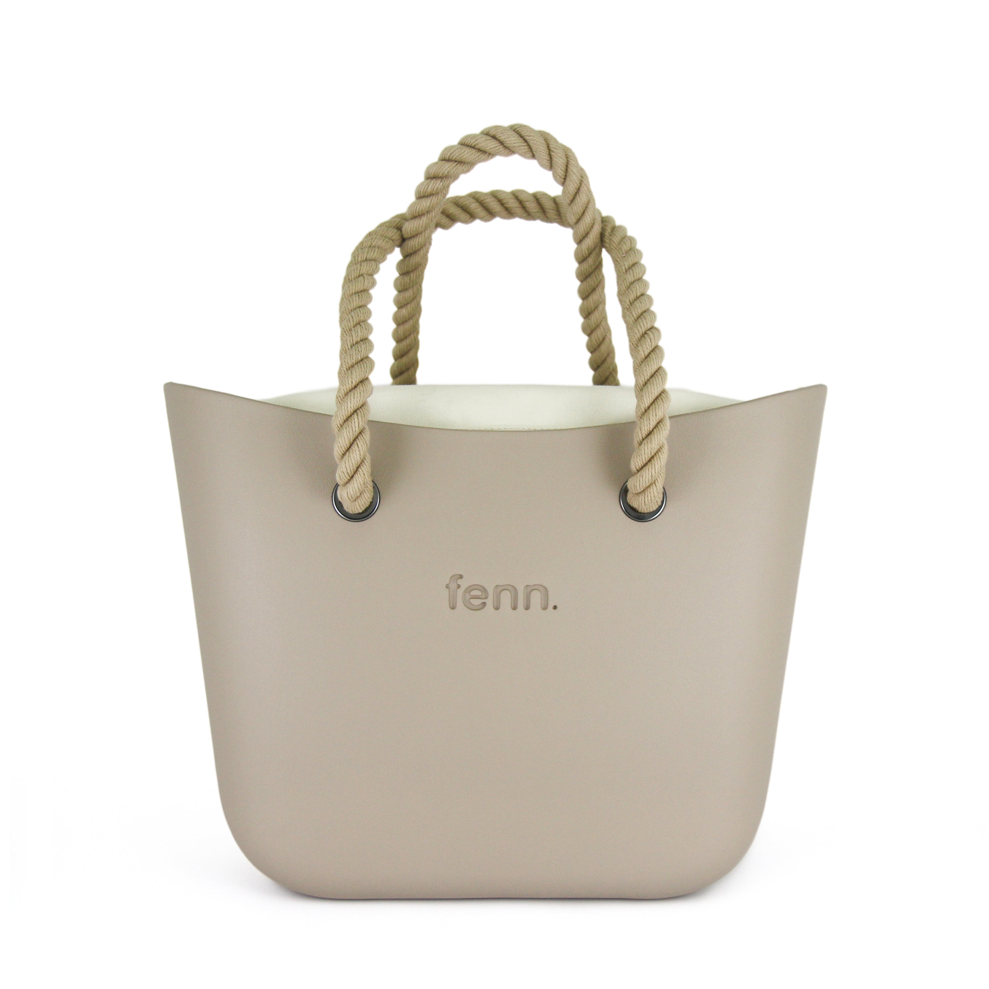 Original STONE with beige canvas inner and rope handles