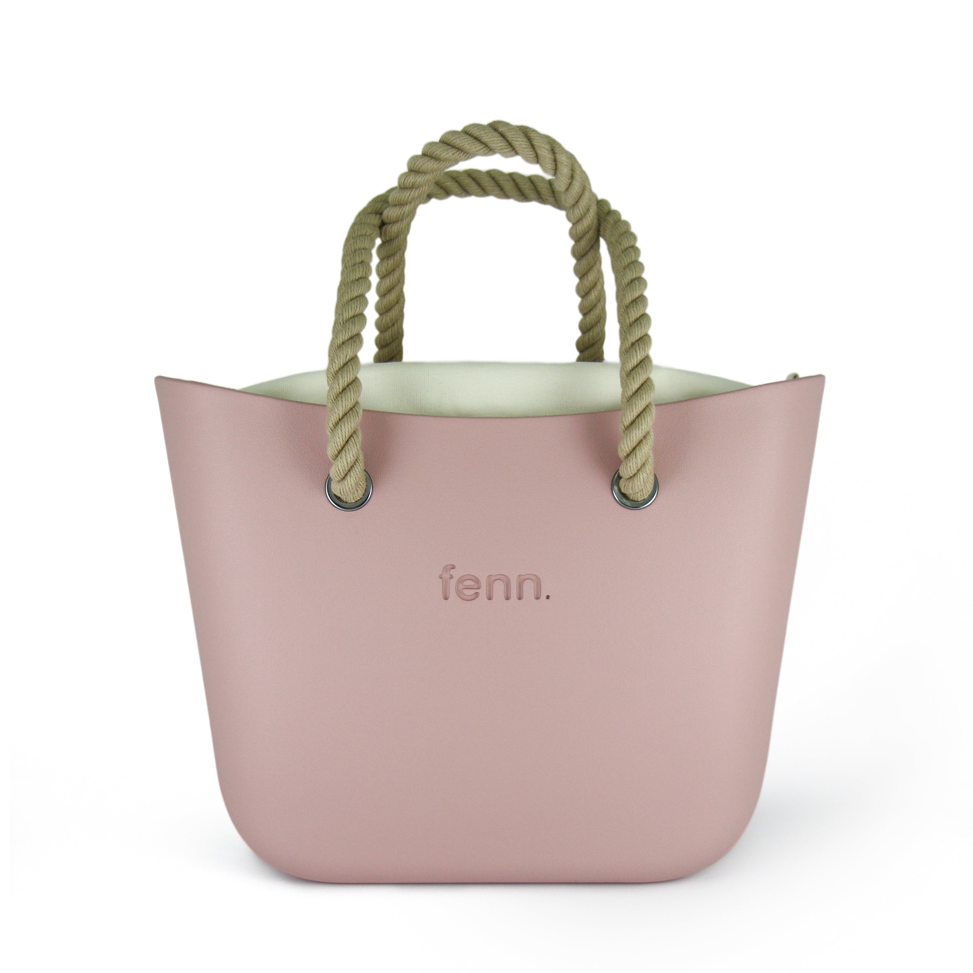 Original LIGHT PINK with beige canvas inner and rope handles