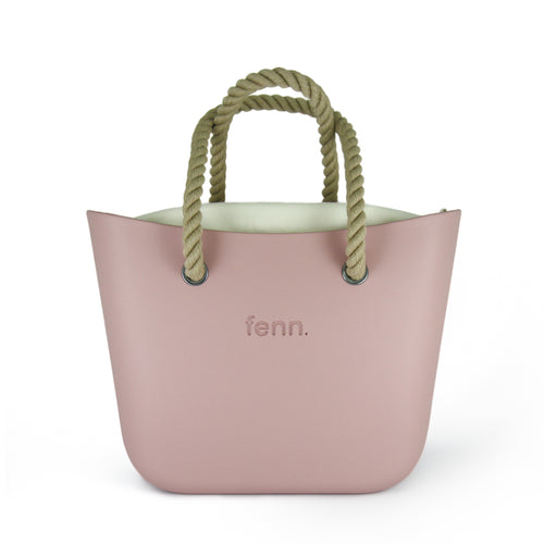 Original LIGHT PINK with beige canvas inner and rope handles