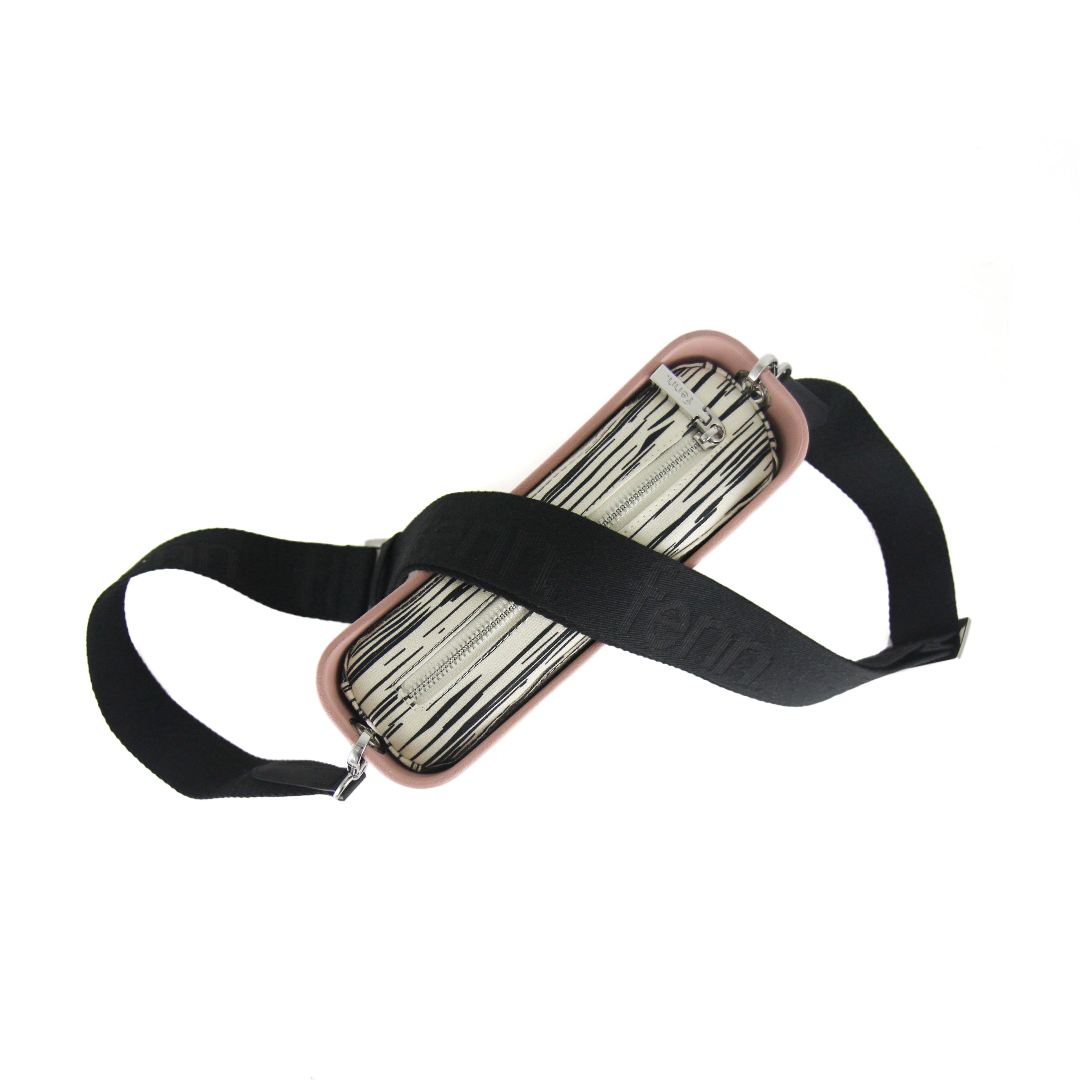 Classic PINK with black & white canvas inner and black fabric strap