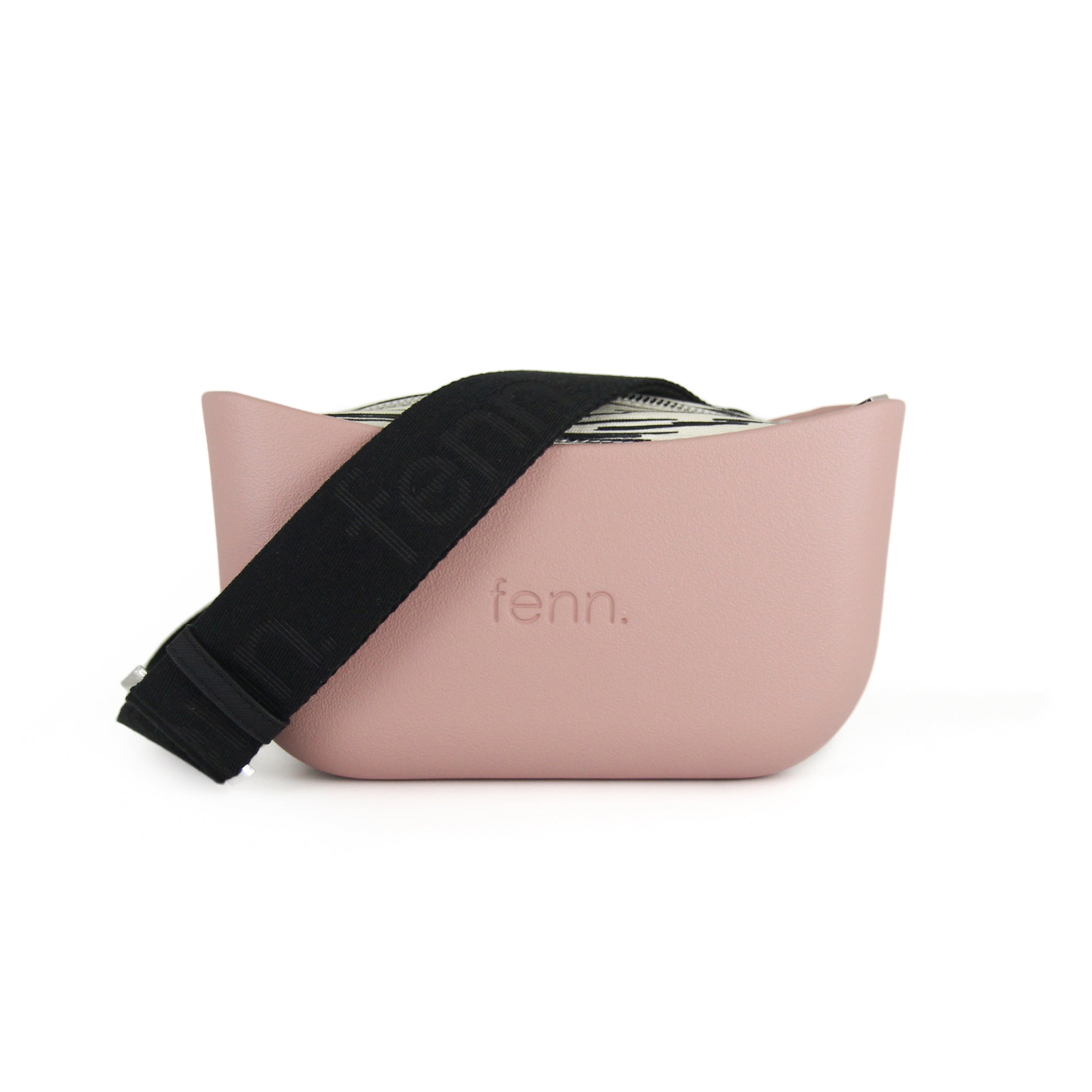 Classic PINK with black & white canvas inner and black fabric strap