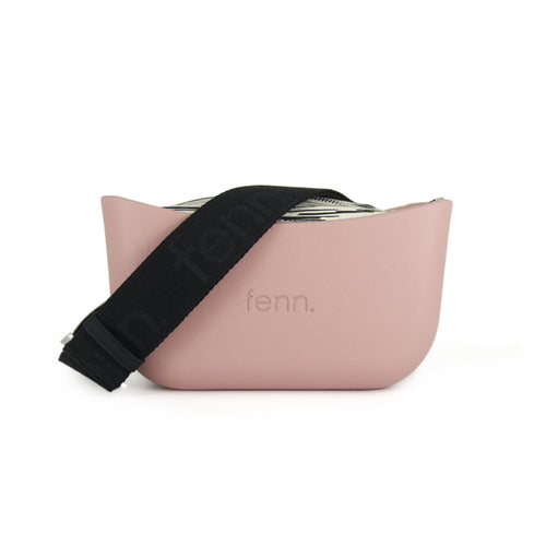 Classic PINK with black & white canvas inner and black fabric strap