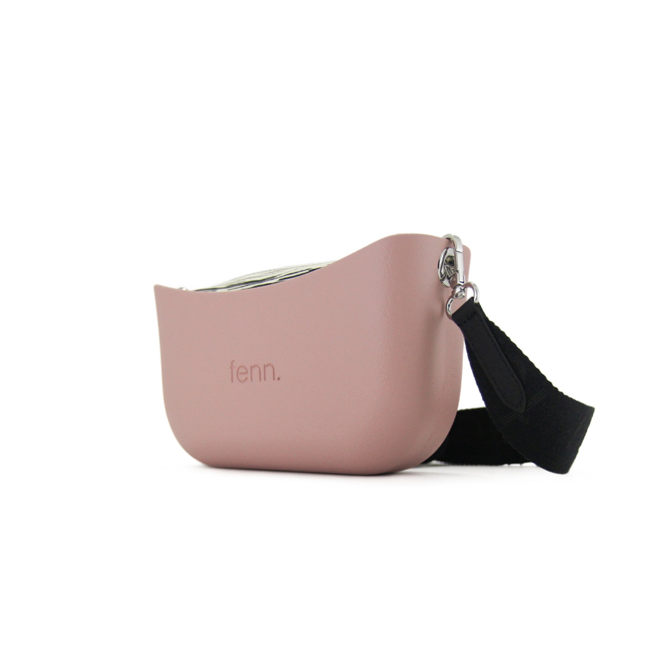 Classic PINK with black & white canvas inner and black fabric strap