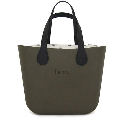 Original WHITE with tropical print inner and woven handles