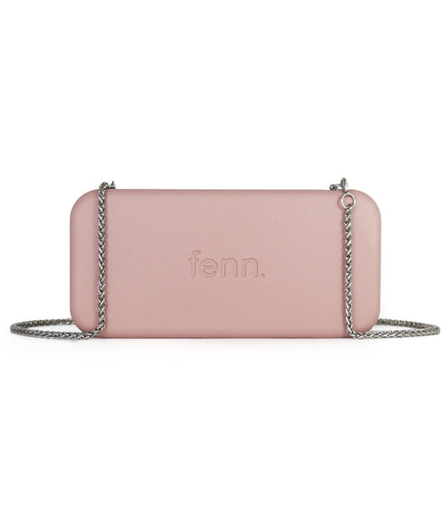 PINK purse with silver chain strap