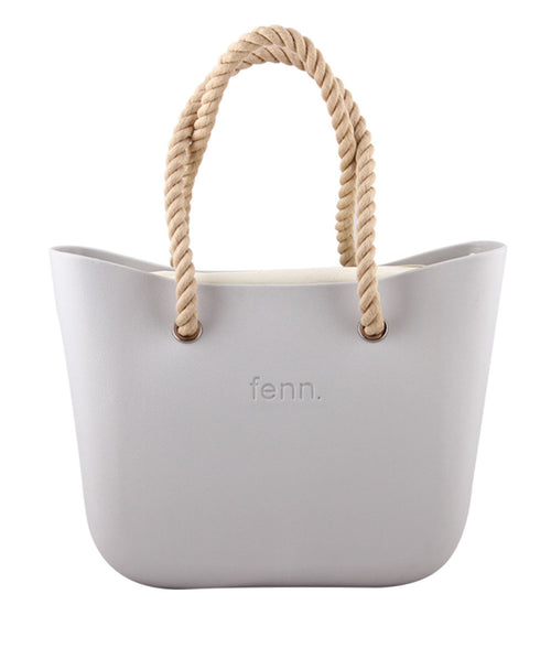 Original LIGHT GREY with beige canvas inner and rope handles