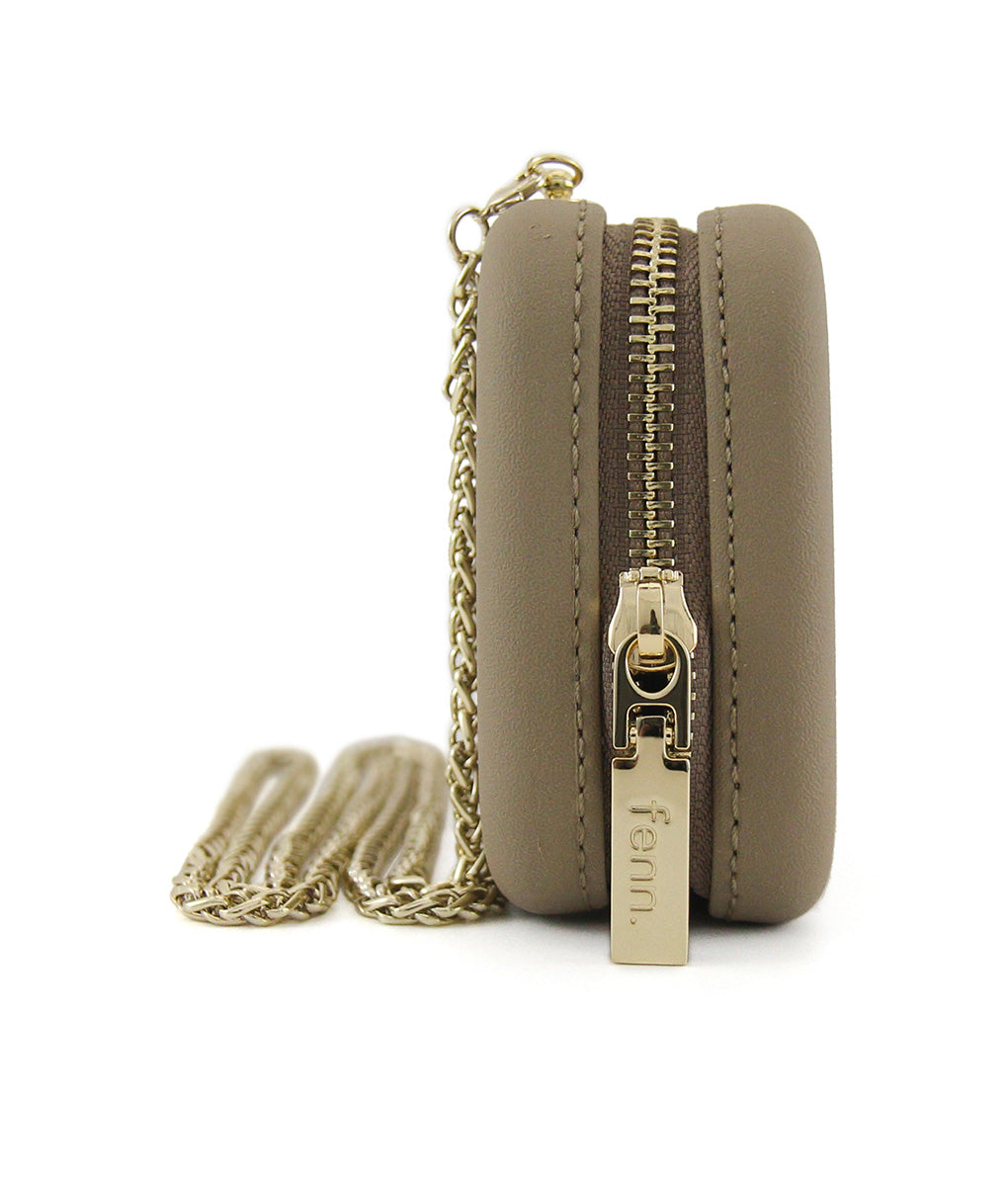 STONE purse with gold chain strap