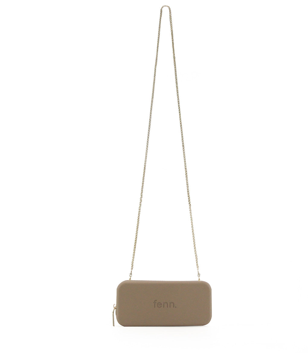 STONE purse with gold chain strap