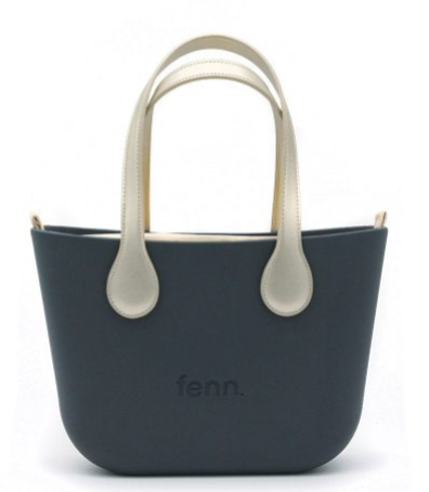 Petite CHARCOAL with champagne inner and gold handles
