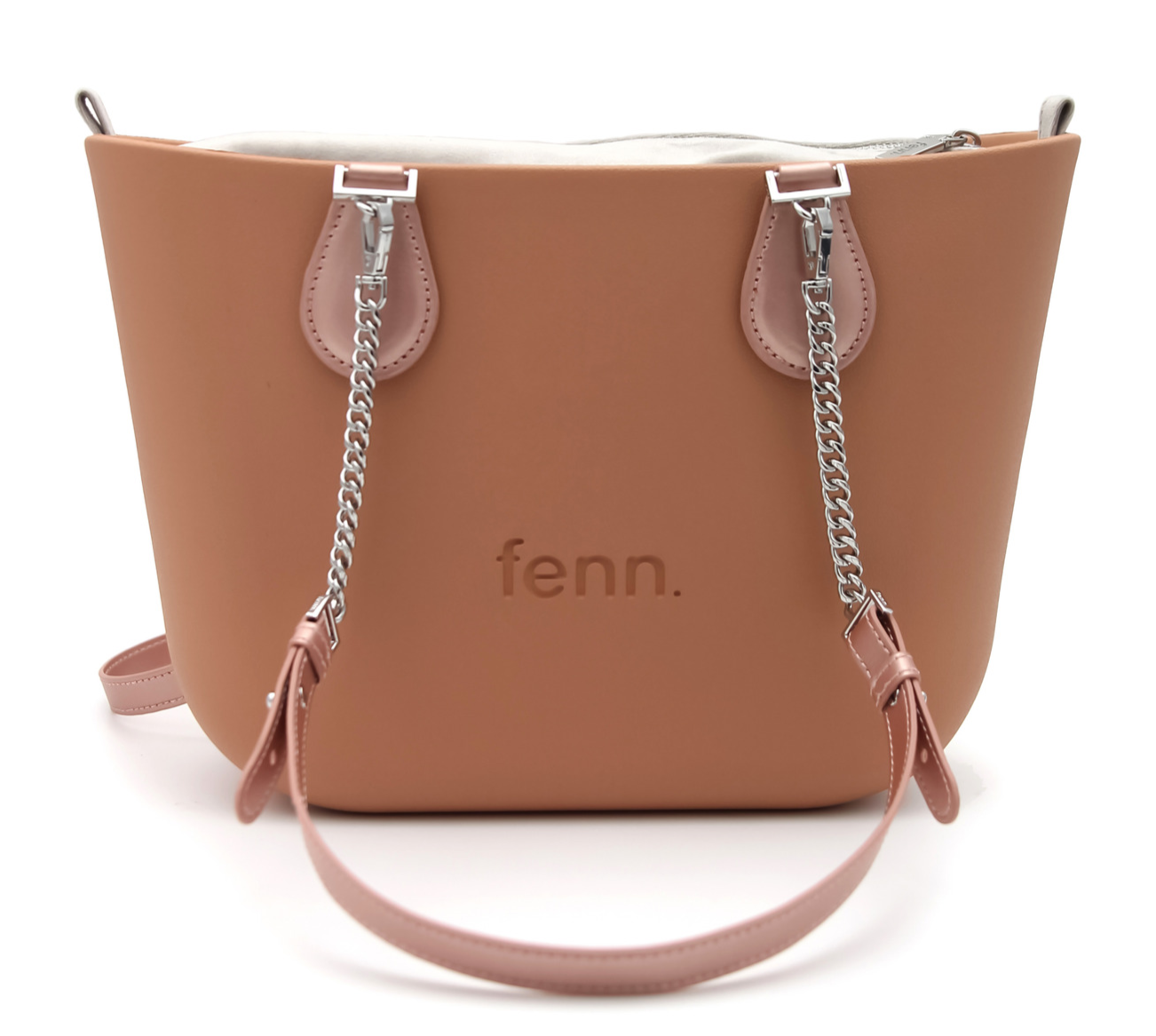 Petite ROSE BEIGE with grey inner and rose gold and silver handles