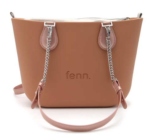 Petite ROSE BEIGE with grey inner and rose gold and silver handles