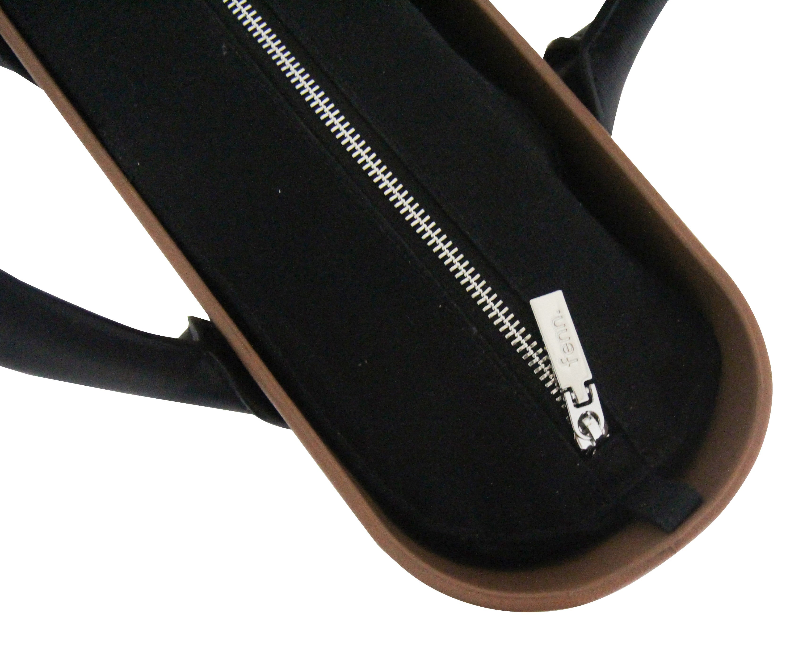Original DARK TAN with black canvas inner and black microfibre handles