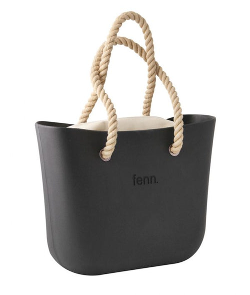 Original BLACK with beige canvas inner and rope handles