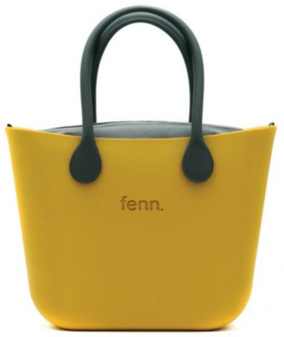Original MUSTARD YELLOW with leopard print canvas inner and black handles