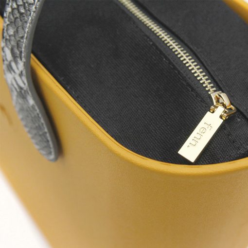 Original MUSTARD with black canvas inner and snakeskin handles