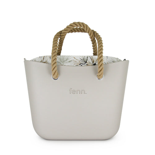 Original MUSHROOM with patterned print inner and rope handles
