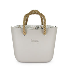 Original MUSHROOM with patterned print inner and rope handles