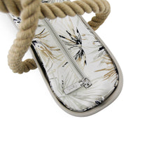 Original MUSHROOM with patterned print inner and rope handles