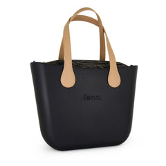 Original BLACK with black patterned inner and tan handles