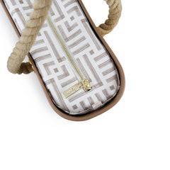 Original CAPPUCCINO with white and beige canvas inner and rope handles