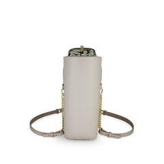 Original MUSHROOM with patterned print inner and silver chain handles