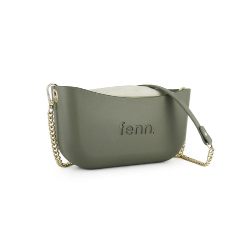 Classic GREEN with beige inner and gold chain strap