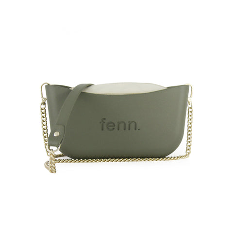Classic LIGHT BLUE with patterned inner and silver chain strap