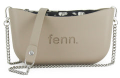 Classic STONE with patterned inner and silver chain strap