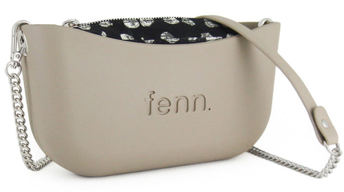 Classic STONE with patterned inner and silver chain strap