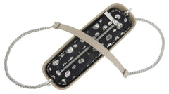 Classic STONE with patterned inner and silver chain strap