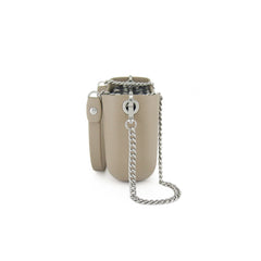 Classic STONE with patterned inner and silver chain strap