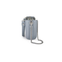 Classic LIGHT BLUE with patterned inner and silver chain strap