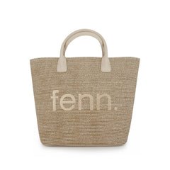 Weave Bag in Warm Brown and Off White
