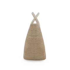 Weave Bag in Warm Brown and Off White