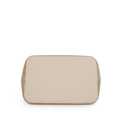 Weave Bag in Warm Brown and Off White