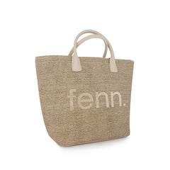 Weave Bag in Warm Brown and Off White