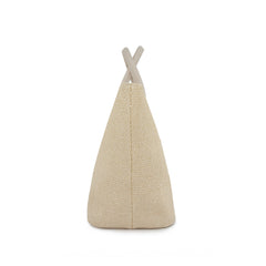 Weave Bag in Beige and White