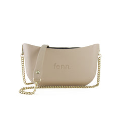Classic SAND with black inner and gold chain strap