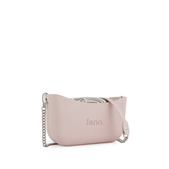 Classic LIGHT PINK with patterned inner and silver chain strap