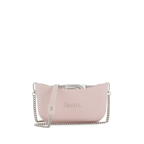 Classic LIGHT PINK with patterned inner and silver chain strap