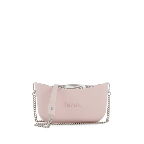 Classic LIGHT BLUE with patterned inner and silver chain strap