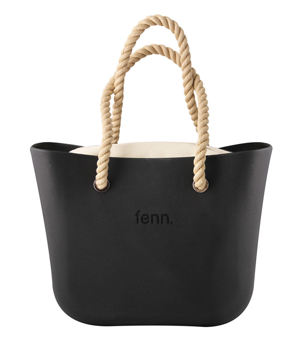 Original BLACK with beige canvas inner and rope handles