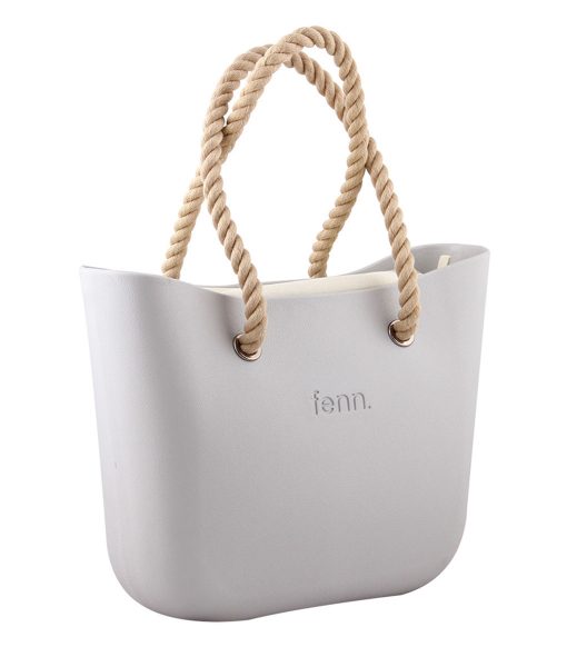 Original LIGHT GREY with beige canvas inner and rope handles