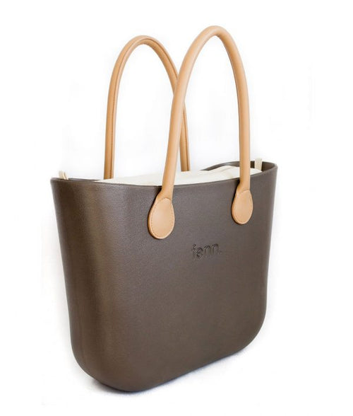 Original BROWN with beige canvas inner and tan handles